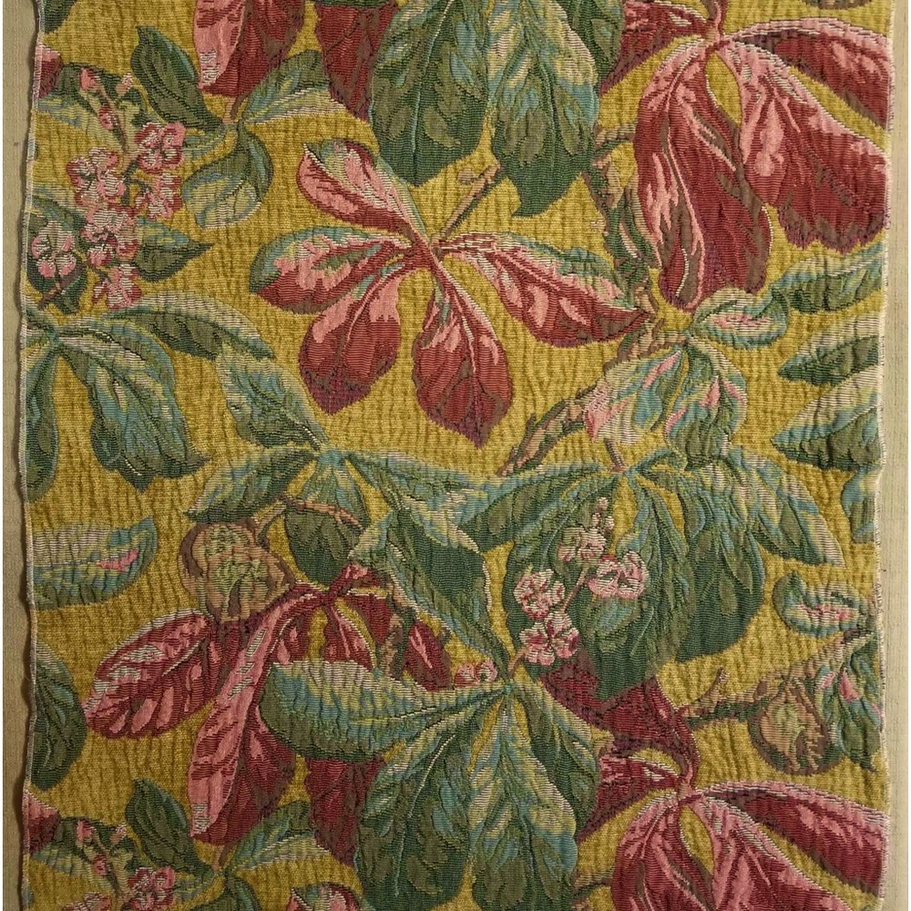 Vintage tropical moody floral upholstery weight fabric